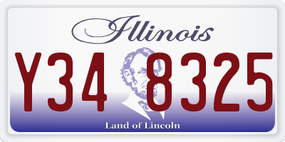 IL license plate Y348325
