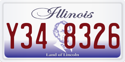 IL license plate Y348326
