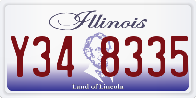IL license plate Y348335