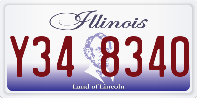 IL license plate Y348340