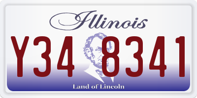 IL license plate Y348341