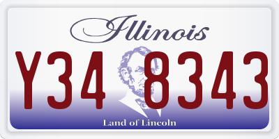 IL license plate Y348343