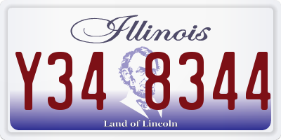 IL license plate Y348344