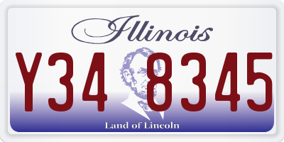 IL license plate Y348345