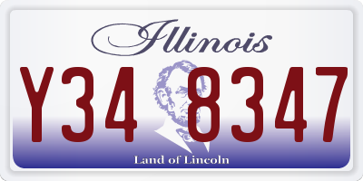 IL license plate Y348347