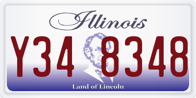 IL license plate Y348348