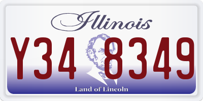 IL license plate Y348349