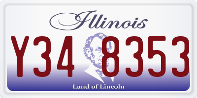 IL license plate Y348353