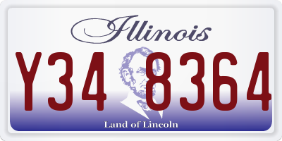 IL license plate Y348364
