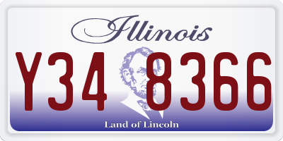 IL license plate Y348366