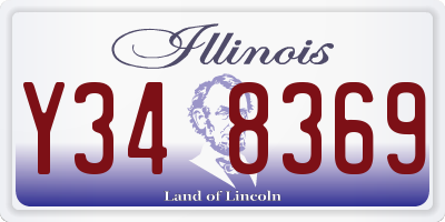 IL license plate Y348369
