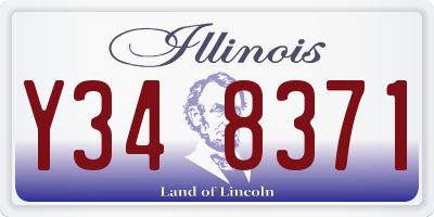 IL license plate Y348371