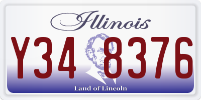 IL license plate Y348376