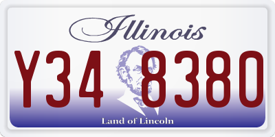 IL license plate Y348380