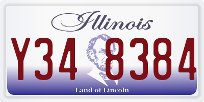 IL license plate Y348384
