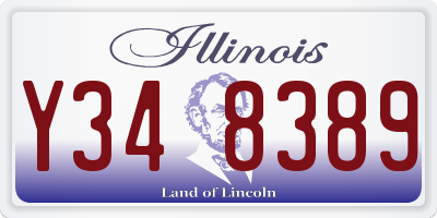 IL license plate Y348389