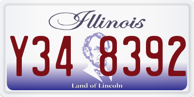 IL license plate Y348392