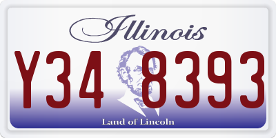 IL license plate Y348393