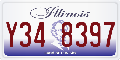 IL license plate Y348397