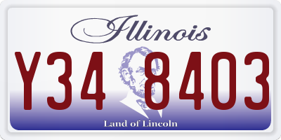 IL license plate Y348403
