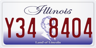 IL license plate Y348404
