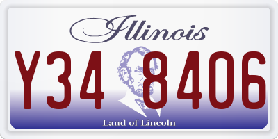 IL license plate Y348406