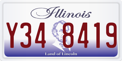 IL license plate Y348419