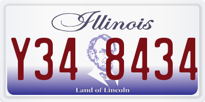 IL license plate Y348434