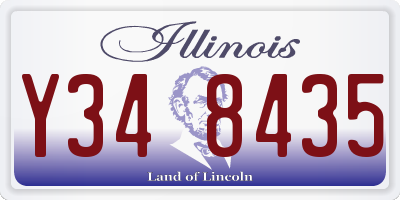 IL license plate Y348435