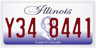 IL license plate Y348441