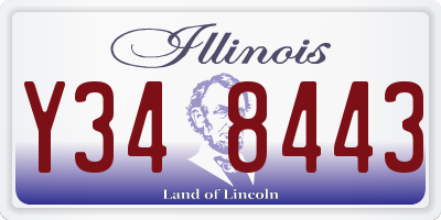 IL license plate Y348443