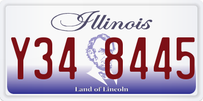 IL license plate Y348445