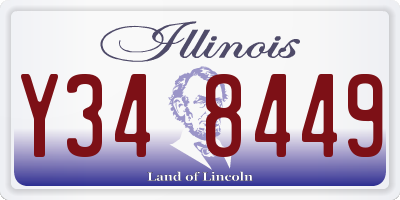 IL license plate Y348449