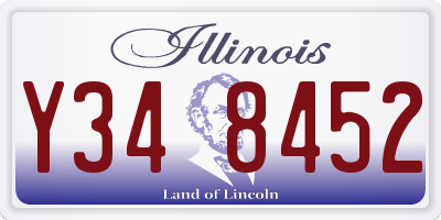 IL license plate Y348452