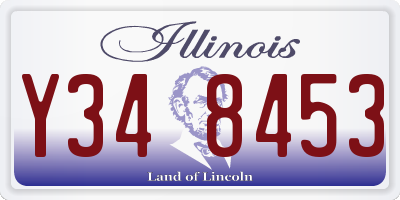 IL license plate Y348453