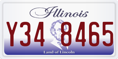 IL license plate Y348465