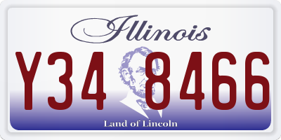 IL license plate Y348466