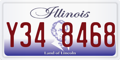 IL license plate Y348468