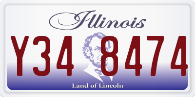 IL license plate Y348474