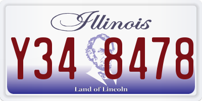 IL license plate Y348478