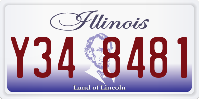 IL license plate Y348481