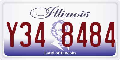 IL license plate Y348484