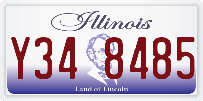 IL license plate Y348485