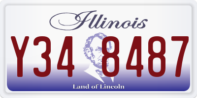IL license plate Y348487