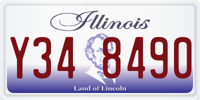 IL license plate Y348490