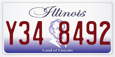 IL license plate Y348492
