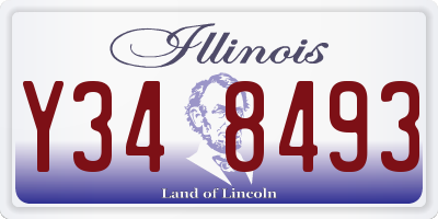 IL license plate Y348493