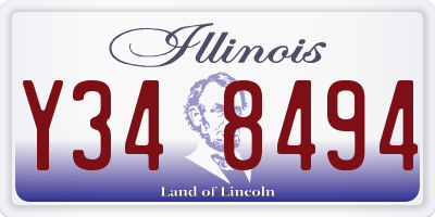 IL license plate Y348494