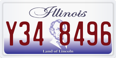 IL license plate Y348496