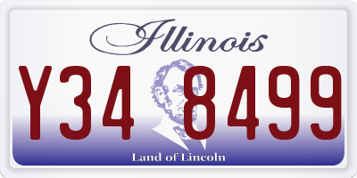 IL license plate Y348499